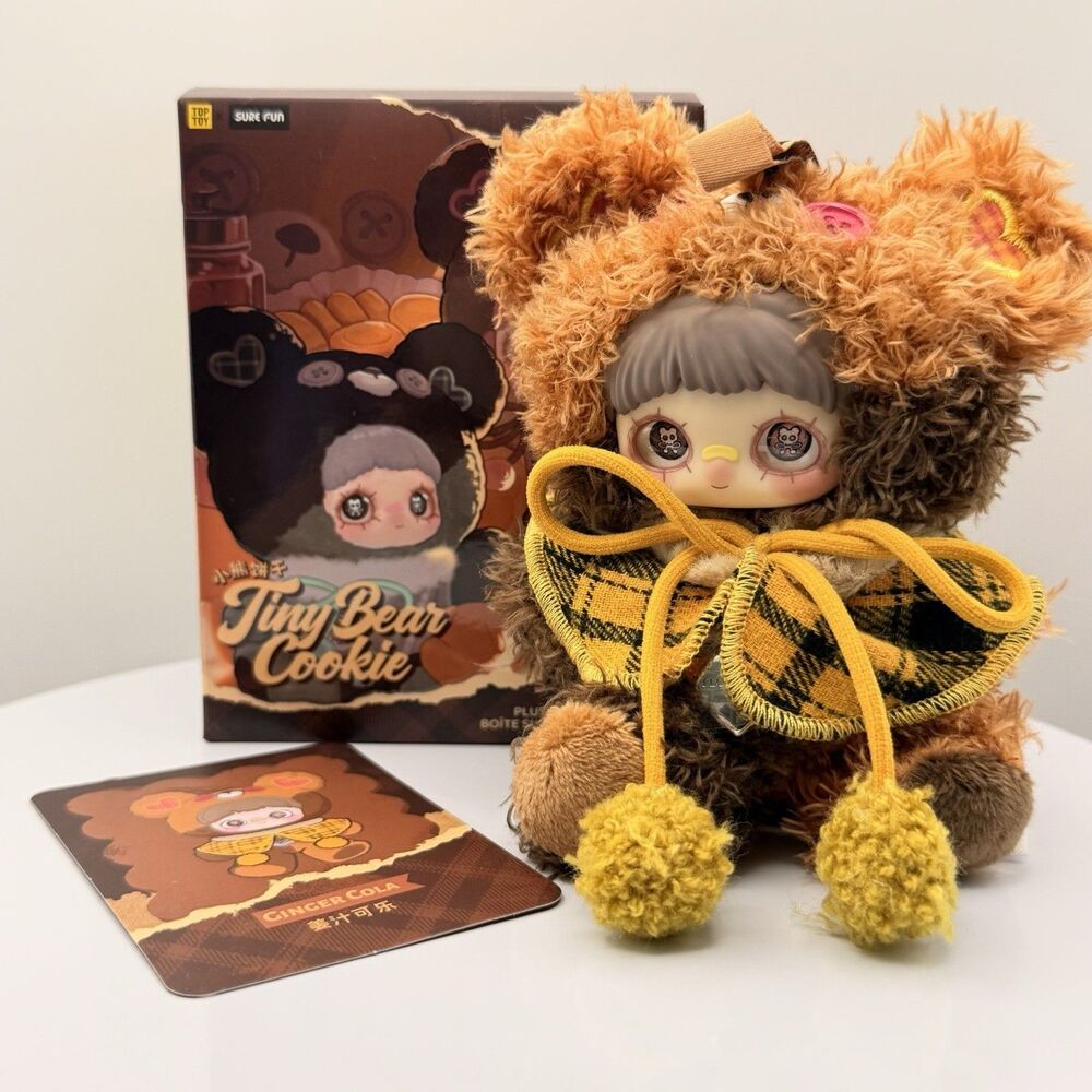 Maymei Tiny Bear Cookie Series Blind Box Plush Pendant  Confirmed ~GINGER COLA